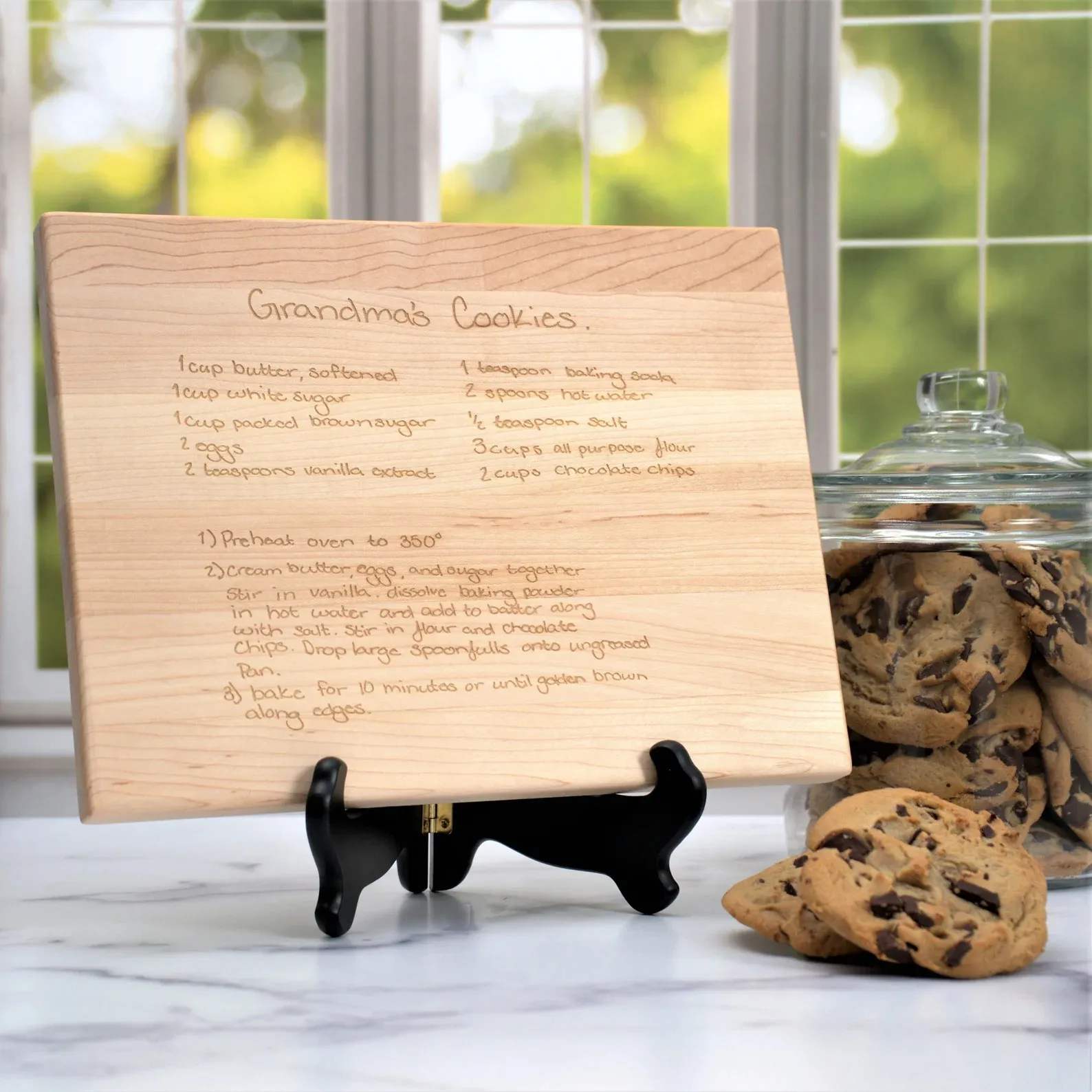 Handwritten Recipe Cutting Board/Tea Towel